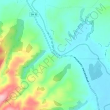 Inch Valleyの地形図、標高、地勢