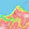 Countisburyの地形図、標高、地勢