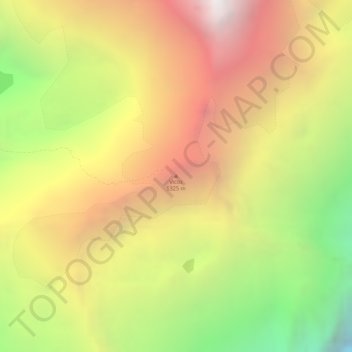 Vicosの地形図、標高、地勢