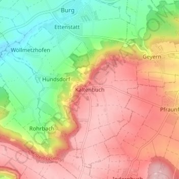 Kaltenbuchの地形図、標高、地勢