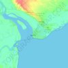 Beiraの地形図、標高、地勢