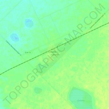 Cascadaの地形図、標高、地勢