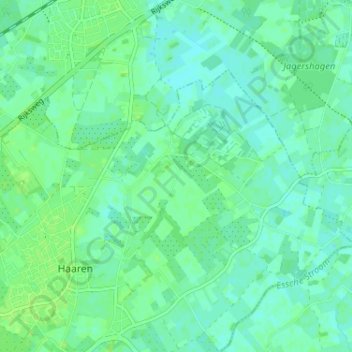 Noenesの地形図、標高、地勢
