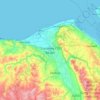 St Asaphの地形図、標高、地勢