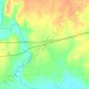 Blueの地形図、標高、地勢