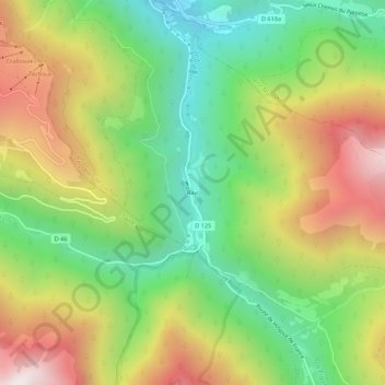 Raviの地形図、標高、地勢