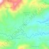 Hantaraの地形図、標高、地勢