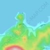丹後松島展望所の地形図、標高、地勢
