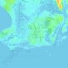 Momauguinの地形図、標高、地勢