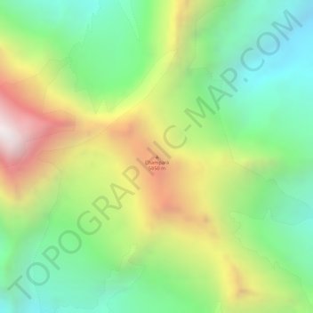 Champaráの地形図、標高、地勢