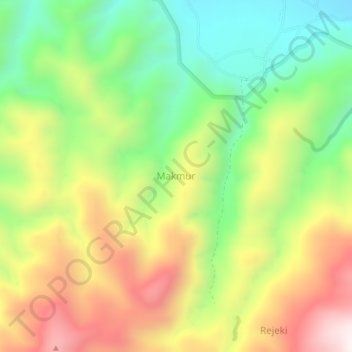 Makmurの地形図、標高、地勢