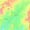 Lagos de Morenoの地形図、標高、地勢