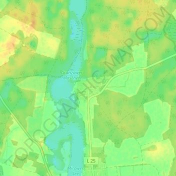 Granzowの地形図、標高、地勢