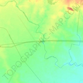 Lormiの地形図、標高、地勢