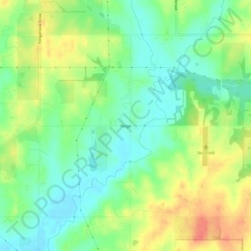 Hogeの地形図、標高、地勢