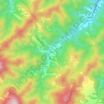Lamoliの地形図、標高、地勢