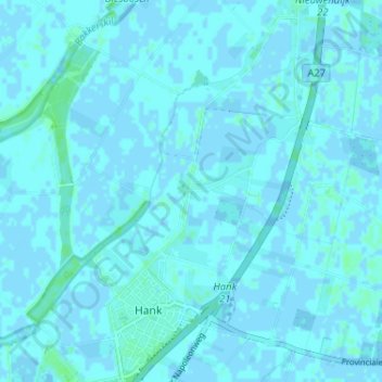 Vierbannenの地形図、標高、地勢