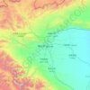Kashgar Prefectureの地形図、標高、地勢