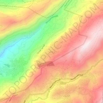 Warhaniyehの地形図、標高、地勢