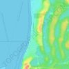 Pyla-sur-Merの地形図、標高、地勢