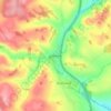 Glenfargの地形図、標高、地勢