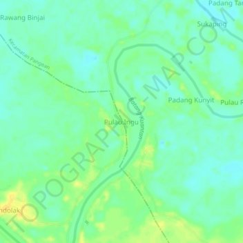 Pulau Inguの地形図、標高、地勢
