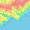Kerverrienの地形図、標高、地勢
