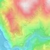 Les Coursの地形図、標高、地勢