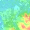 Wedgeworthの地形図、標高、地勢