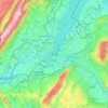 Genevaの地形図、標高、地勢