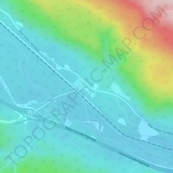 Castle Junctionの地形図、標高、地勢