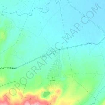 Ghezalaの地形図、標高、地勢