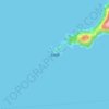 佐田岬の地形図、標高、地勢