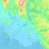 Άρταの地形図、標高、地勢