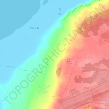 霧島の地形図、標高、地勢
