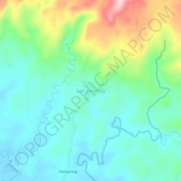 San Lorenzoの地形図、標高、地勢
