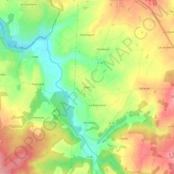 Royerの地形図、標高、地勢