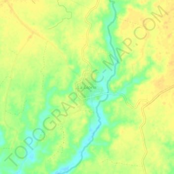 La Gloriaの地形図、標高、地勢