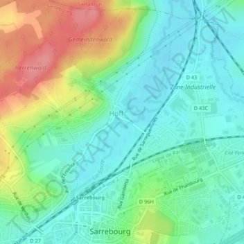Mattelの地形図、標高、地勢