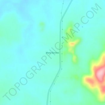 Mato Grossoの地形図、標高、地勢