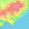 Kerneinの地形図、標高、地勢
