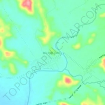 Batong Buhayの地形図、標高、地勢