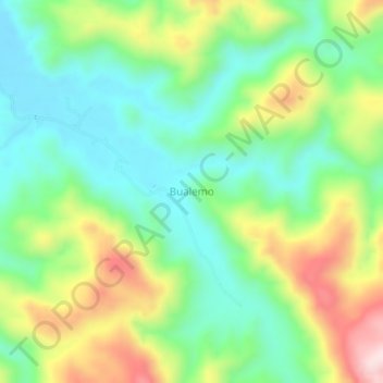 Bualemoの地形図、標高、地勢