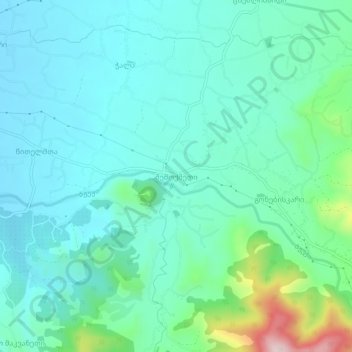 Shemokmediの地形図、標高、地勢