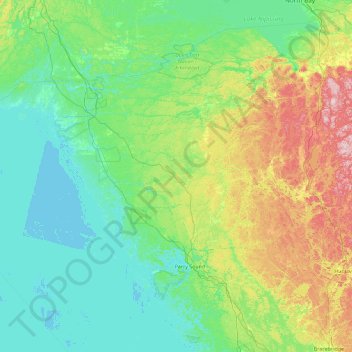 Parry Soundの地形図、標高、地勢