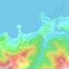 Tihemaranの地形図、標高、地勢