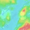 Kashagawigamog Lakeの地形図、標高、地勢
