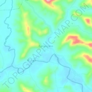 Campozanoの地形図、標高、地勢