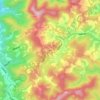 星峠の地形図、標高、地勢