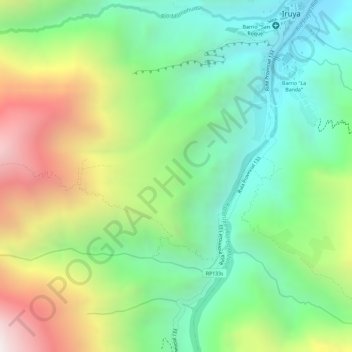 Campo Coloradoの地形図、標高、地勢